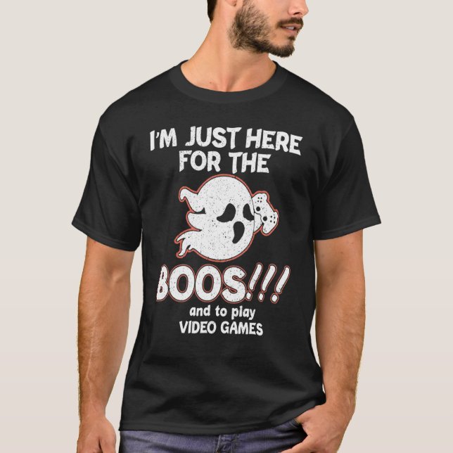 Camiseta Estoy aquí para los chicos y para jugar videojuego (Anverso)