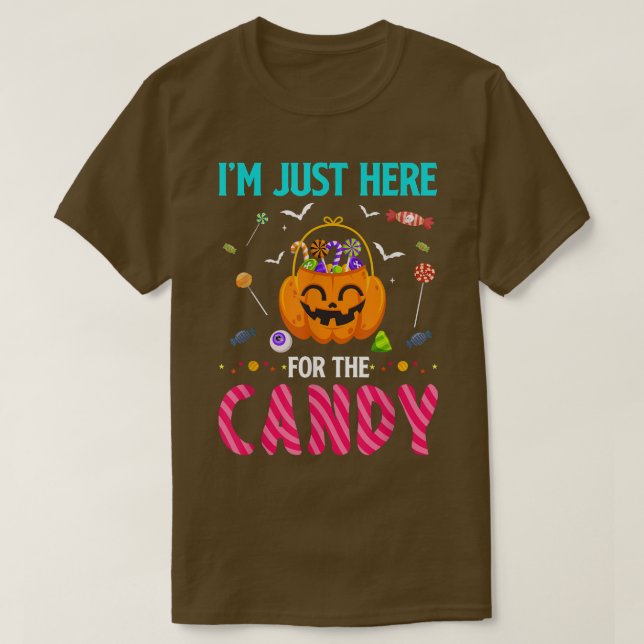 Camiseta Estoy Aquí Para Los Dulces De La Fiesta De Candy H (Diseño del anverso)