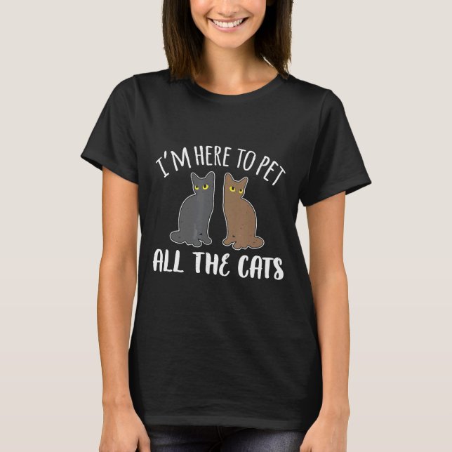 Camiseta Estoy Aquí Para Mascota De Todos Los Gatos Que Soy (Anverso)