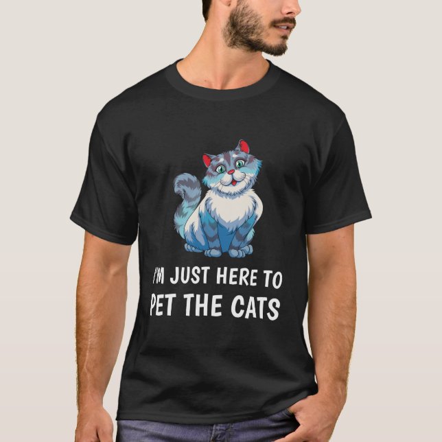 Camiseta Estoy aquí para Mascota El gato gracioso de los ga (Anverso)