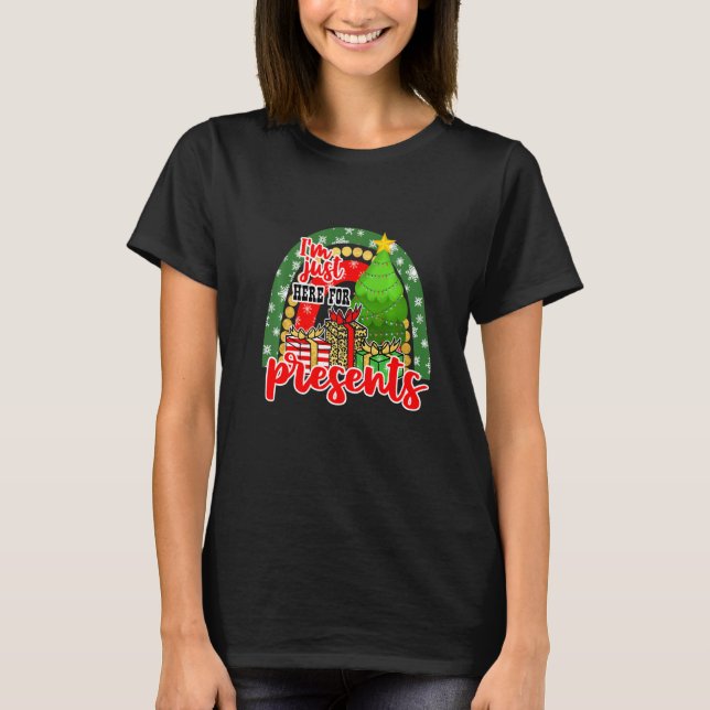 Camiseta Estoy Aquí Para Presentar 2 Vacaciones De Chistmas (Anverso)
