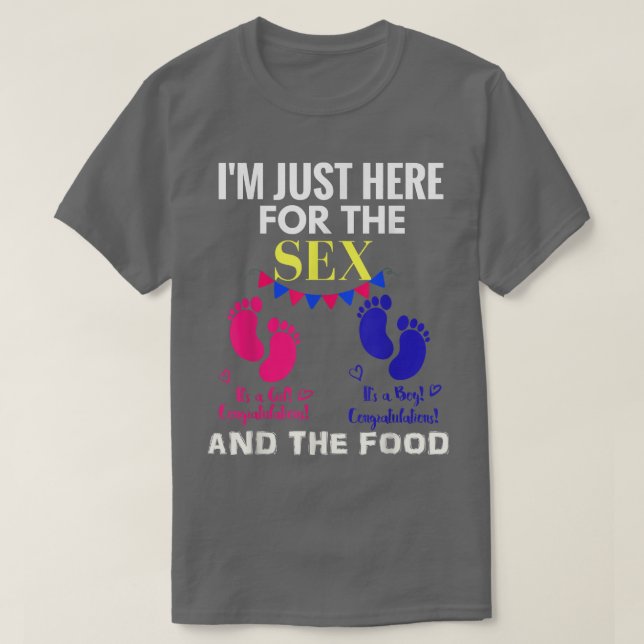Camiseta Estoy aquí para que el niño de sexo se revele que  (Diseño del anverso)