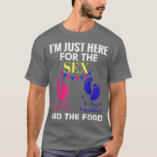 Camiseta Estoy aquí para que el niño de sexo se revele que
