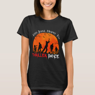 Camiseta Estoy aquí para Thriller Dance Zombie Dancing Moo