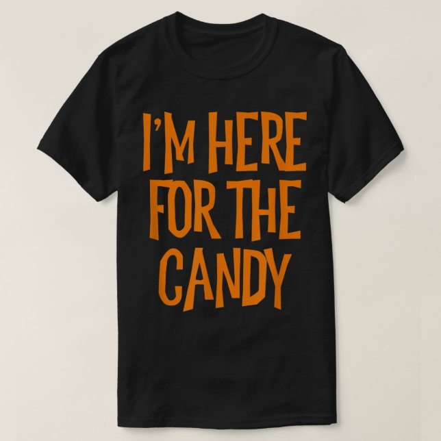 Camiseta Estoy Aquí Por CandyHalloween (Diseño del anverso)