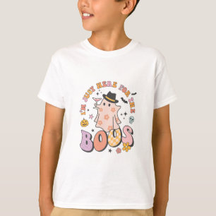Camiseta Estoy aquí por el Boos, Retro Groovy Halloween