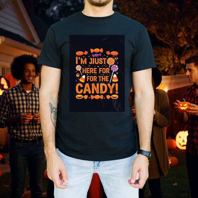 Camiseta ¡Estoy aquí por el Candy! | Guay Halloween Tee (Halloween Father’s T-shirt)