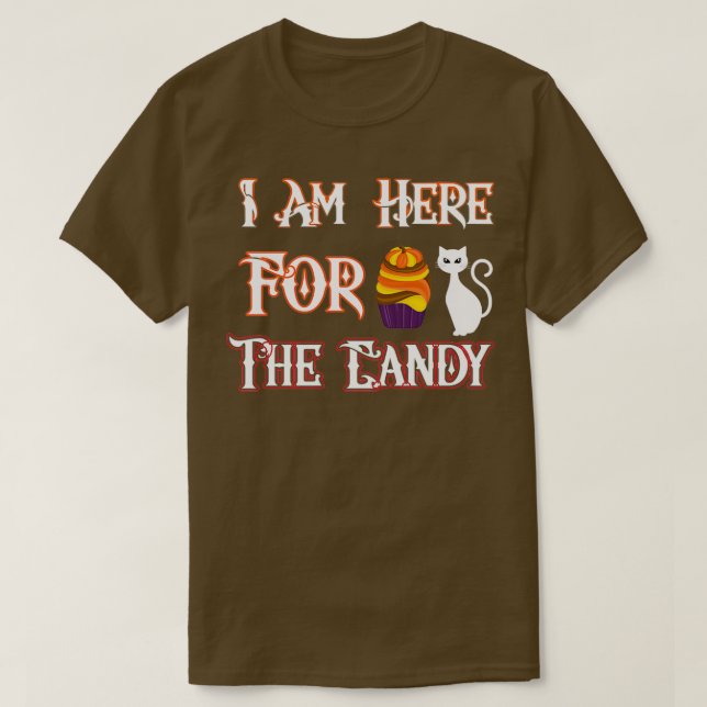 Camiseta ESTOY AQUÍ POR EL CANDY Halloween T (Diseño del anverso)