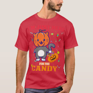 Camiseta Estoy Aquí Por El Candy, Un Gato Corto Por Cand.