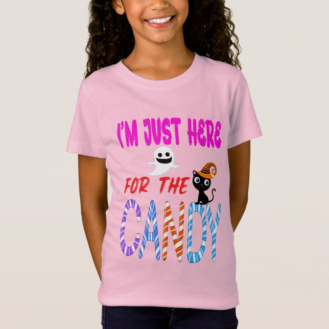 Camiseta Estoy aquí por el dulce - Divertidos niños de Hall (Anverso)