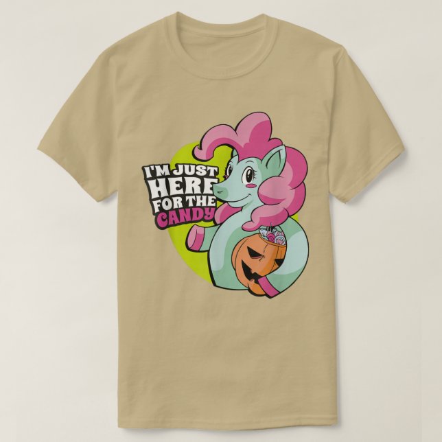 Camiseta Estoy aquí por el funn de Halloween de Candy Unico (Diseño del anverso)