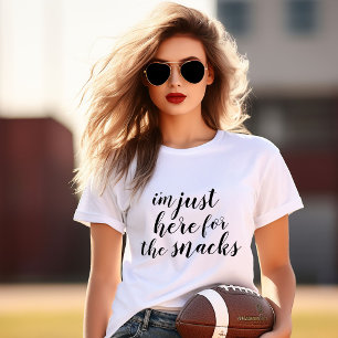 Camiseta Estoy aquí por el Tee de los Snacks