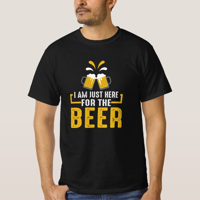 Camiseta Estoy aquí por la cerveza (Anverso)