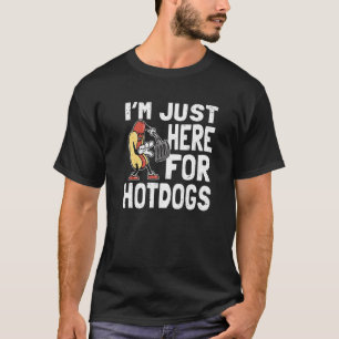 Camiseta Estoy aquí por la comida de Hotdogs Sausage