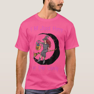Camiseta Estoy aquí por la divertida bruja de Halloween.