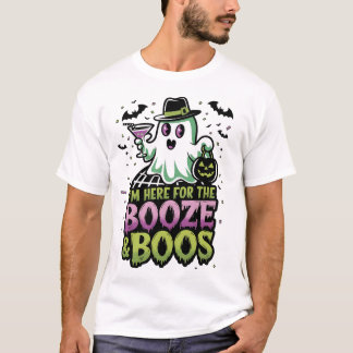 Camiseta Estoy aquí por la Halloween de Booze & Boos Shirt