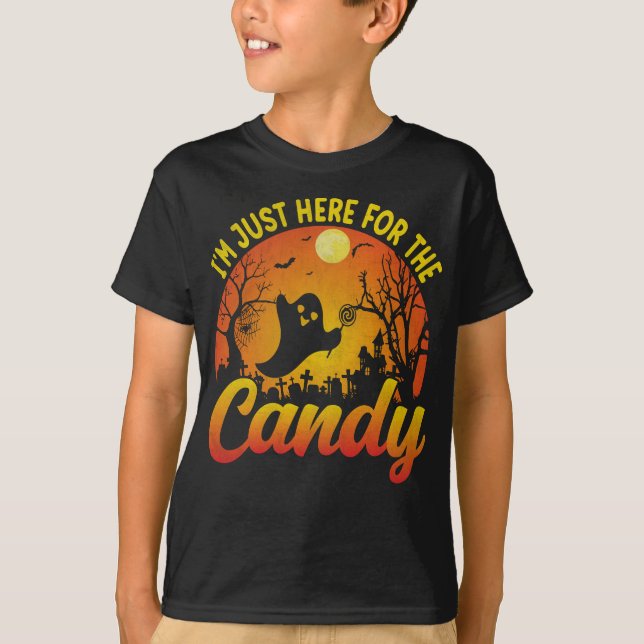 Camiseta Estoy aquí por la Halloween de Candy (Anverso)