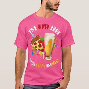 Camiseta Estoy aquí por la pizza y la comida divertida de l