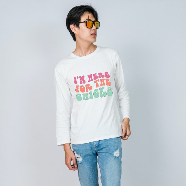 Camiseta Estoy aquí por las chicas divertidas Pascua (Subido por el creador)