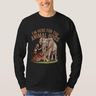 Camiseta Estoy aquí por los abrazos de animales Zoología Ho