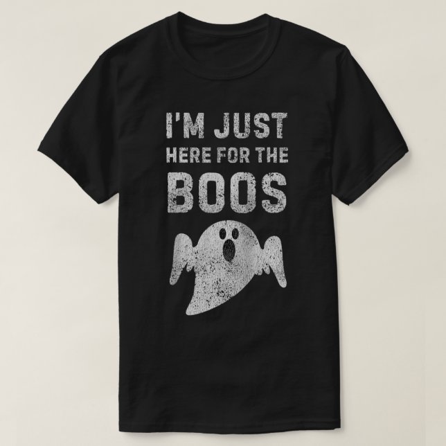 Camiseta Estoy aquí por los Boos, Halloween divertidísimo (Diseño del anverso)