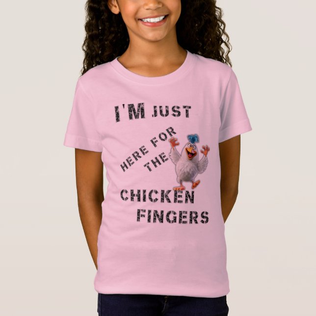 Camiseta Estoy aquí por los dedos del pollo (Anverso)