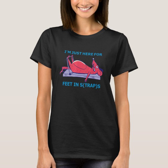 Camiseta Estoy aquí por los pies en animales de pilates (Anverso)