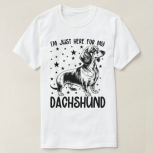 Camiseta Estoy aquí por mi gracioso perro Dachshund