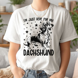 Camiseta Estoy aquí por mi gracioso perro Dachshund