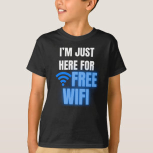 Camiseta Estoy aquí por WiFi gratis volviendo a la escuela