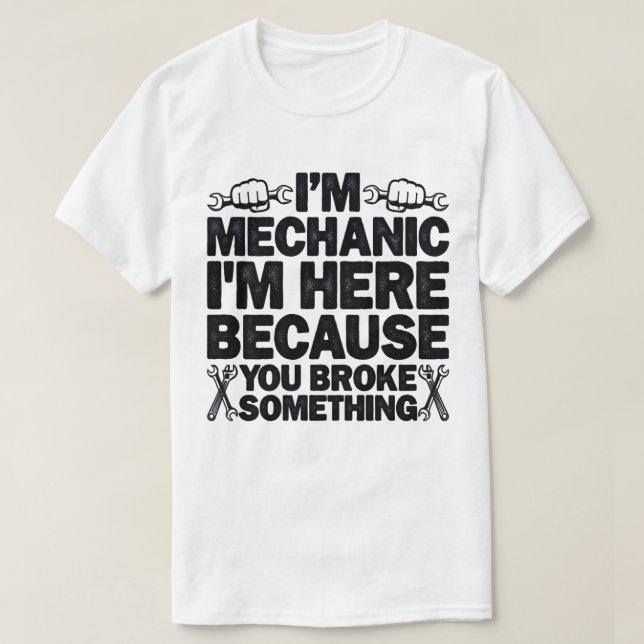 Camiseta Estoy Aquí Porque Rompiste Algo Gracioso Papá (Diseño del anverso)