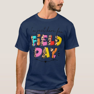 Camiseta Estoy Aquí Solo Para El Día De Campo Leopardo Niño