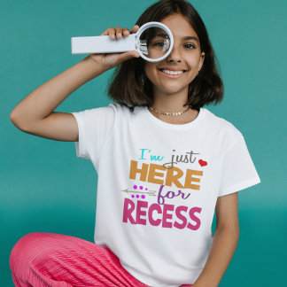 Camiseta Estoy Aquí Solo para el Recreo,Humor Estudiantil