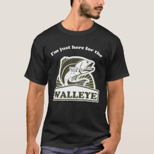 Camiseta Estoy aquí solo por la pesca de lucioperca luciope