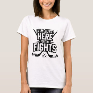 Camiseta Estoy Aquí Solo Por Las Luchas Divertido Hockey _4