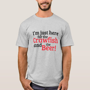 Camiseta Estoy aquí solo por los cangrejos y la cerveza
