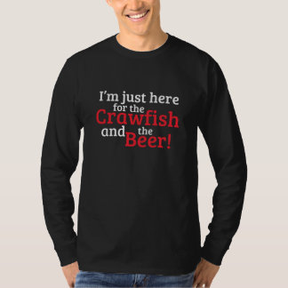 Camiseta Estoy aquí solo por los cangrejos y la cerveza
