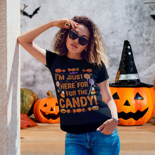 Camiseta ¡Estoy aquí solo por los dulces! Mujeres en Hallow