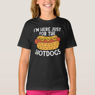 Camiseta Estoy aquí solo por los Hotdogs