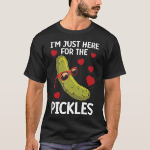 Camiseta ESTOY AQUÍ SOLO POR LOS PEPINOS Comida Divertida P