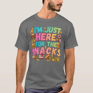 Camiseta Estoy aquí solo por los Snacks Comida Amante del H
