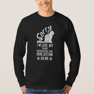 Camiseta Estoy atrasado, mi gato de chocolate de York estab