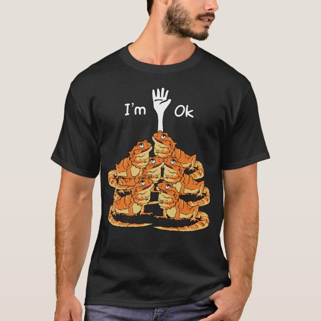Camiseta Estoy bien, Dragón con barba divertida (Anverso)