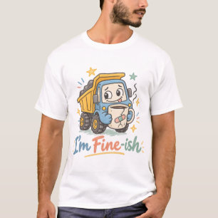 Camiseta “Estoy Bien-ish” Camión de Basura Divertido Bebien