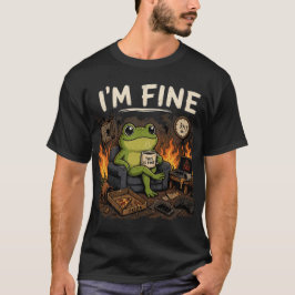Camiseta Estoy Bien Rana Esto Está Bien Arte Meme