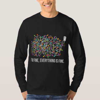 Camiseta Estoy bien, todo es buenas luces Navidades