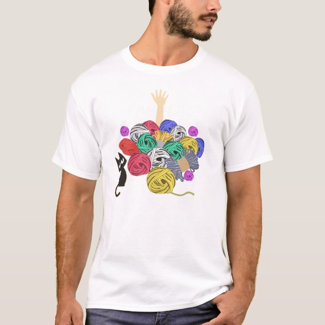 Camiseta Estoy bien Yarn Knitting Crochet Funny (Anverso)