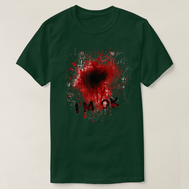 Camiseta Estoy bien Zombie Wound Halloween 5180 (Diseño del anverso)