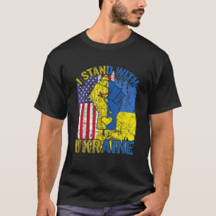 Camiseta Estoy con bandera de Ucrania Mapa de emblemas Patr