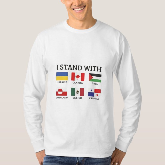 Camiseta Estoy con Canadá México Gaza Ucrania (Anverso)